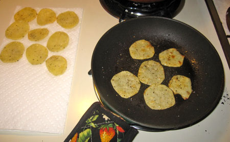 slice and fry a potato