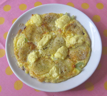pop under broiler for three or so minutes, slide onto plate