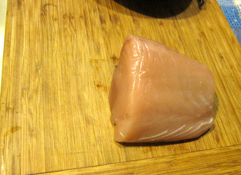 my unused chunk of albacore fillet, lovely