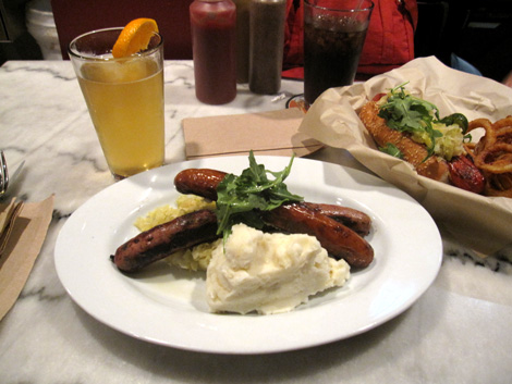 my sausages, sauerkraut and mashed